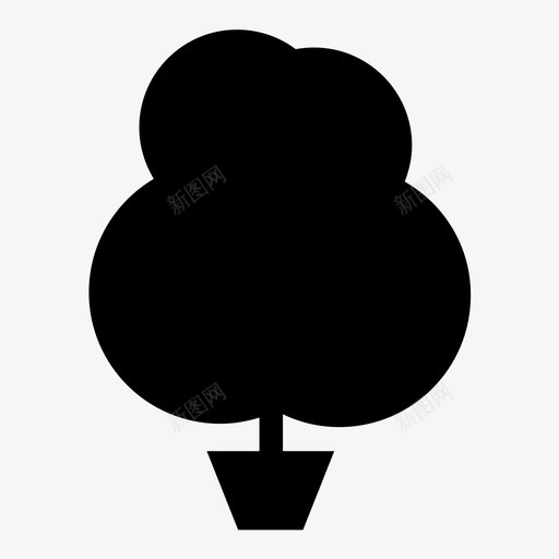 树矮盆栽图标svg_新图网 https://ixintu.com 叶子 木材 树 树木 植物 灌木 盆栽 矮 种植 花园 药草 装饰品