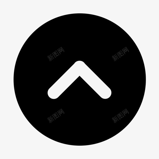 上箭头长图标svg_新图网 https://ixintu.com 上 圆形黑色音乐播放器 天空 点 箭头 近 长 顶部