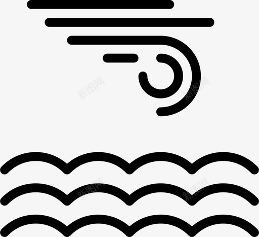平静的海天气太阳图标svg_新图网 https://ixintu.com 云 天气 天空 太阳 平静的海 条件 美丽的天气轮廓 船 风