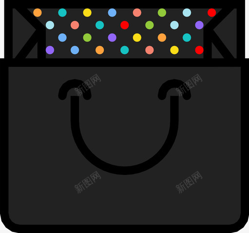 购物袋购物车圆点图标svg_新图网 https://ixintu.com 储存 圆点 支架 购物袋 购物车 运输