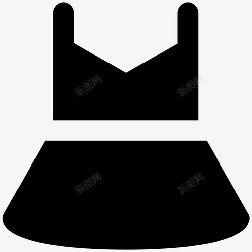 女士上衣衣服大胆的固体图标svg_新图网 https://ixintu.com 女士上衣 衣服大胆的固体图标