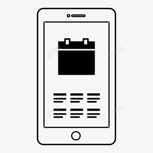 移动日历度量外观图标svg_新图网 https://ixintu.com datetime high iphone 外观 应用程序 度量 时钟 智能手机 硬件 移动日历