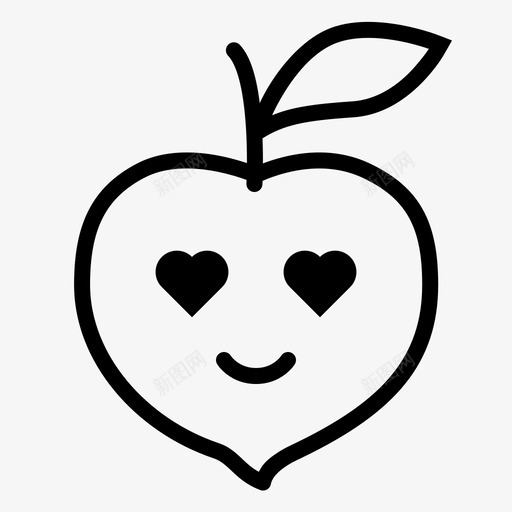 快乐化身脸图标svg_新图网 https://ixintu.com 化身 心眼 快乐 桃子 水果 爱 笑脸桃 脸