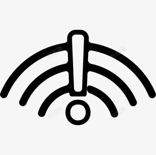 带感叹号的信号标志接口移动电话图标svg_新图网 https://ixintu.com 带感叹号的信号标志 接口 移动电话