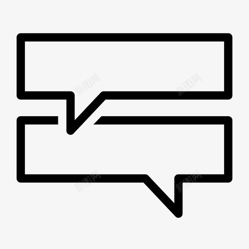 消息线程气泡公告板图标svg_新图网 https://ixintu.com 公告板 对话 平滑线聊天 气泡 消息线程 聊天 论坛 谈话