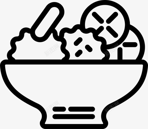 日式沙拉日式色拉吃图标svg_新图网 https://ixintu.com smashicons美食大纲 健康 吃 多叶 日式沙拉 日式色拉 民族 绿色 美食 食物