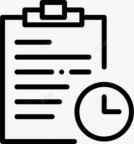 等待注释待办事项列表时间图标svg_新图网 https://ixintu.com smashicons交互概述 互联网 交互 即将发生 工作分配 待办事项列表 时间 等待 等待注释 记事本