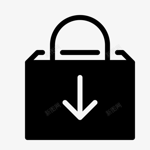 购物袋花的钱收据图标svg_新图网 https://ixintu.com 光滑填充购物 带回家 收据 添加 花的钱 购买 购买的东西 购买的物品 购物袋