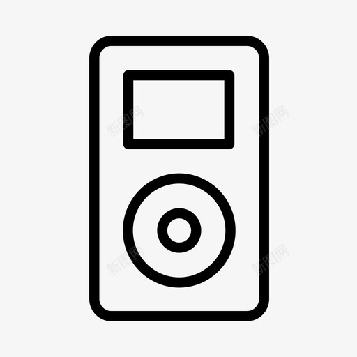 mp3播放器歌曲音乐图标svg_新图网 https://ixintu.com apple iconsimpleline ipod mp3播放器 tunes 听 歌曲 经典 设备 音乐