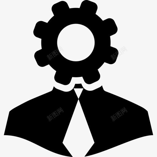 用户设置界面符号头上有齿轮的人数据分析图标svg_新图网 https://ixintu.com 数据分析 用户设置界面符号头上有齿轮的人