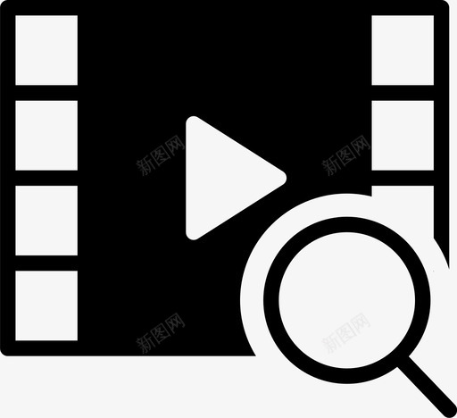 搜索视频互动扎实图标svg_新图网 https://ixintu.com 互动扎实 搜索视频