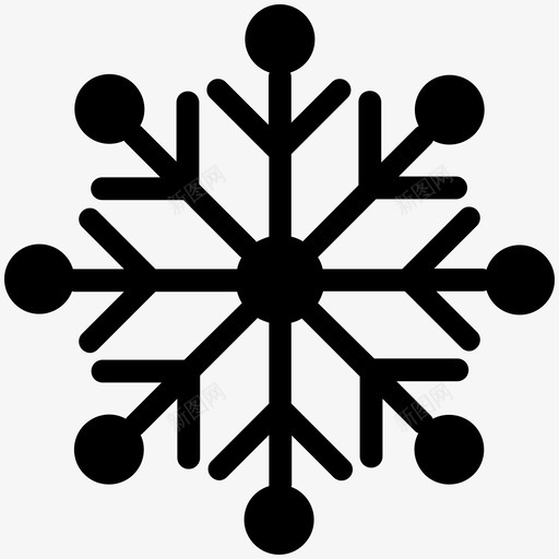 雪花自然酷标图标svg_新图网 https://ixintu.com 自然酷矢量图标 雪花