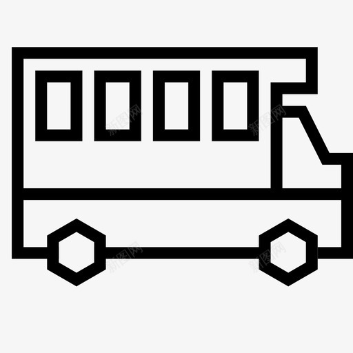 公共汽车运载装载图标svg_新图网 https://ixintu.com 公共汽车 学校 安全 装载 角形运输 车辆 运载 运输 黄色