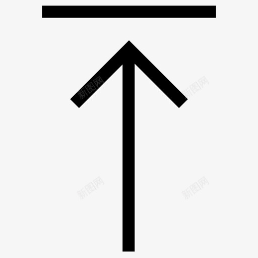 向上箭头上载上载按钮图标svg_新图网 https://ixintu.com ui线图标 上方 上载 上载托盘 上载按钮 向上箭头 天空 电梯 顶部