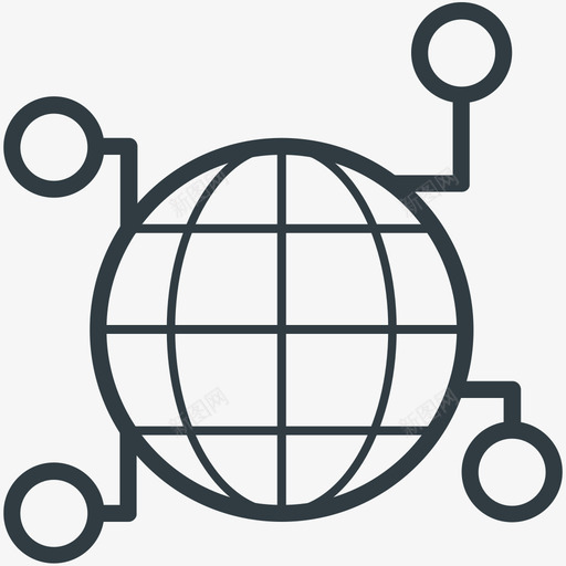 网络空间搜索引擎优化和网络营销线图标svg_新图网 https://ixintu.com 搜索引擎优化和网络营销矢量线图标 网络空间