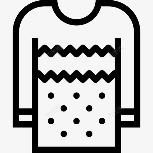 套头衫上衣毛衣图标svg_新图网 https://ixintu.com 上衣 假日 冬季 圣诞节 套头衫 新年 服装 毛衣 针织