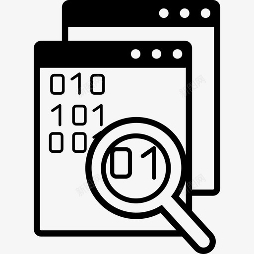 用于接口数据分析的数据搜索符号图标svg_新图网 https://ixintu.com 数据分析的数据搜索符号 用于接口