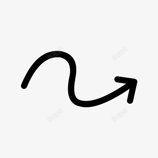 旋转箭头蛇跳跃图标svg_新图网 https://ixintu.com 弯曲 指针 旋转箭头 继续 蛇 跳跃 转弯 随机
