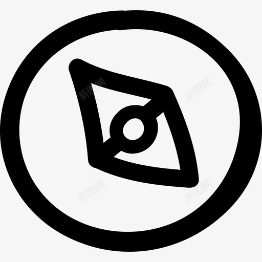 指南针手绘圆形工具轮廓接口手绘图标svg_新图网 https://ixintu.com 手绘 指南针手绘圆形工具轮廓 接口