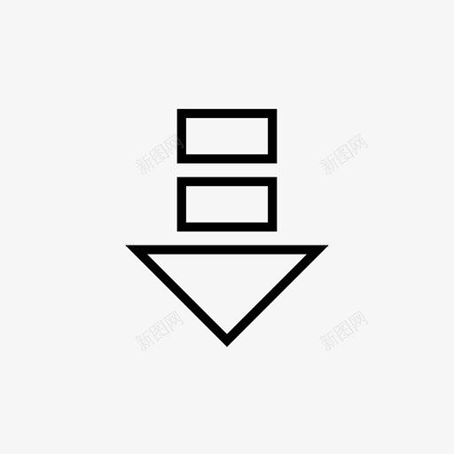 下跌股价下移图标svg_新图网 https://ixintu.com 下方 下移 下跌 底部 方向箭头 股价