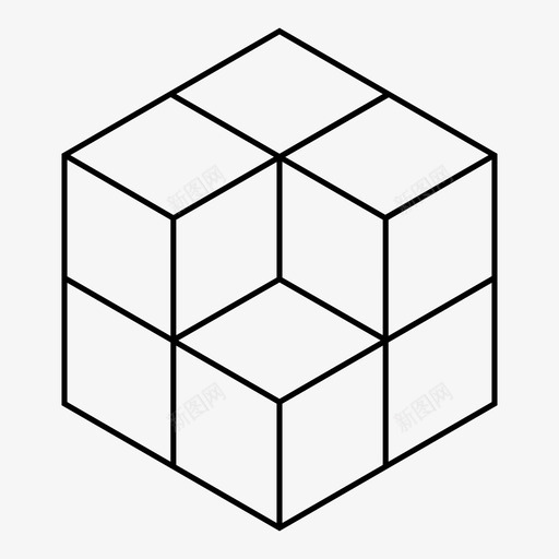 数据库块立方体图标svg_新图网 https://ixintu.com 块 数字 数据库 术语 立方体 系统 组