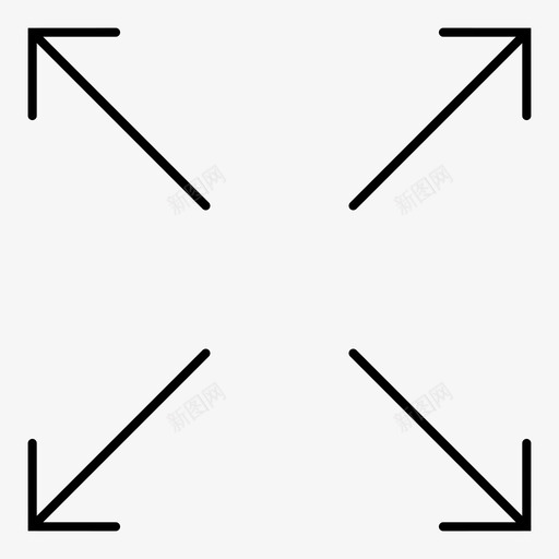 全屏扩展图形用户界面图标svg_新图网 https://ixintu.com 全屏 图形用户界面 大小 扩展 放大 最大化 箭头圆形设置 缩放
