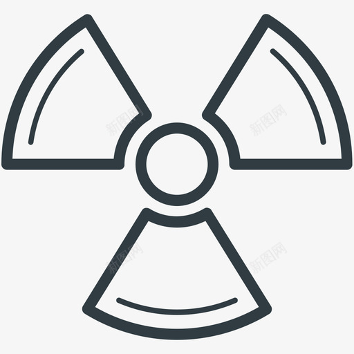 放射性符号科技线图标svg_新图网 https://ixintu.com 放射性符号 科技矢量线图标