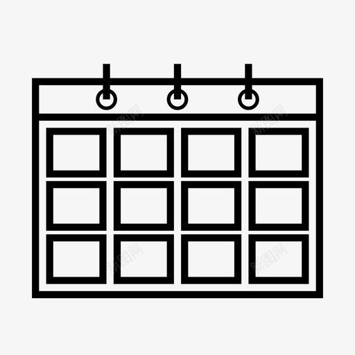 日历周日程表图标svg_新图网 https://ixintu.com 周 年 日 日历 日程表 日记 月 行动计划 行程
