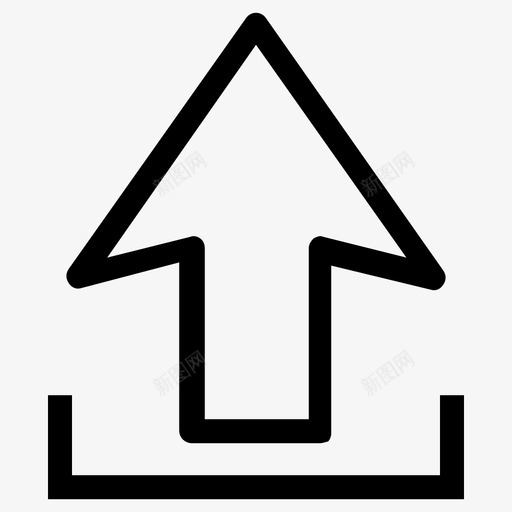 向上箭头上载托盘上载按钮图标svg_新图网 https://ixintu.com ui图标 上载托盘 上载按钮 入口 发件箱 发送 向上箭头 已发送消息