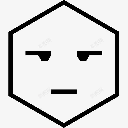 恼怒不安混乱图标svg_新图网 https://ixintu.com 不安 不开心 呆滞 恼怒 情绪 无聊 棱角分明的情绪 混乱 脸