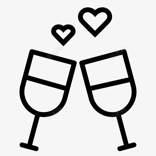 葡萄酒烤面包浪漫图标svg_新图网 https://ixintu.com 庆祝 情人节 情人节台词 晚餐 浪漫 烤面包 爱情 约会 葡萄酒 起泡 酒精