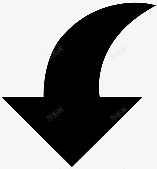 向下凹陷下降图标svg_新图网 https://ixintu.com 下降 减小 凹陷 向下 底部 拉动 拖动 方向 箭头 箭头实心