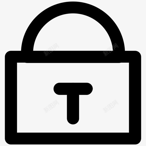 锁定安全粗体线图标svg_新图网 https://ixintu.com 安全粗体线图标 锁定