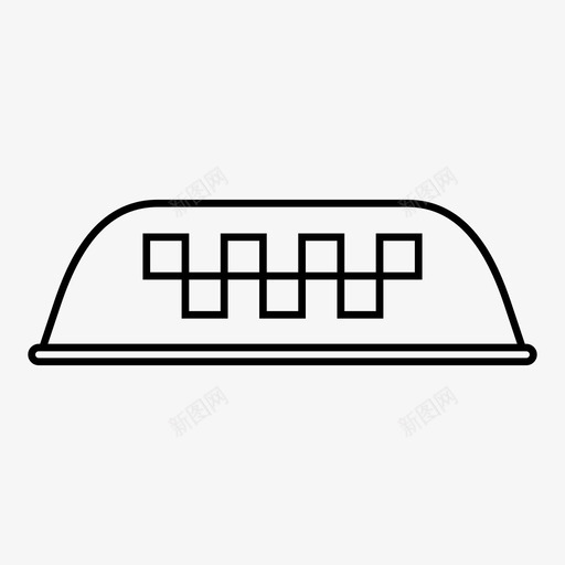 出租车车辆交通工具图标svg_新图网 https://ixintu.com 交通工具 冰雹 出租车 出租车司机室 汽车 灯 车辆 轮廓收集 驱动 黄色出租车