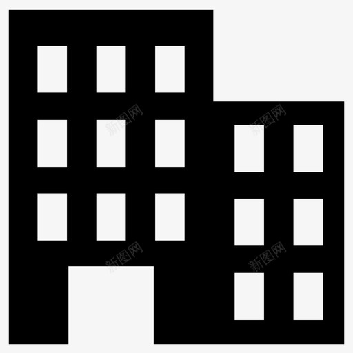 商业大厦贸易加粗线图标svg_新图网 https://ixintu.com 商业大厦 贸易加粗线图标