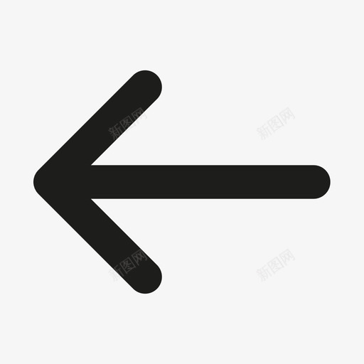 左箭头后退图标svg_新图网 https://ixintu.com 后退 导航 左 指向 方向 箭头 调用操作按钮集合 转向