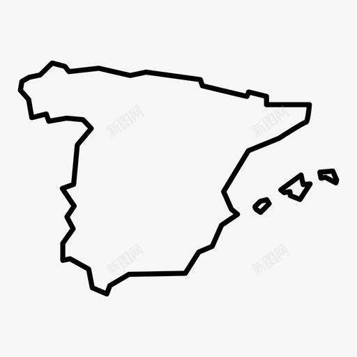 西班牙导航地图图标svg_新图网 https://ixintu.com 世界地图 位置 免提 国家 地图 导航 放大镜 数据 西班牙 远景 预测