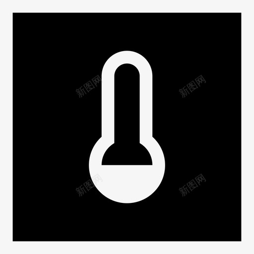 寒冷天气温度计图标svg_新图网 https://ixintu.com 冻结 凉爽 天气 季节 寒冷 温度 温度计 结冰 预报 黑色方形图标集