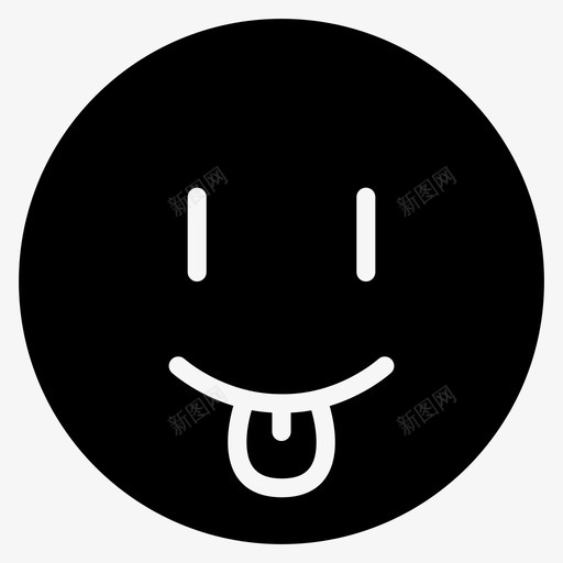吐舌头化身情绪图标svg_新图网 https://ixintu.com 傻笑 化身 吐舌头 大笑 平滑填充情感 微笑 情绪 滑稽 脸