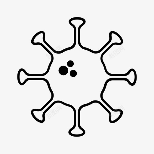 病毒疾病细菌图标svg_新图网 https://ixintu.com 感染 疾病 病原体 病毒 癌症 科学 细菌