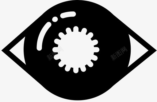 虹膜视力部分图标svg_新图网 https://ixintu.com 健康 医学 医学固体 外观 眼睛 虹膜 视力 视觉 身体 部分
