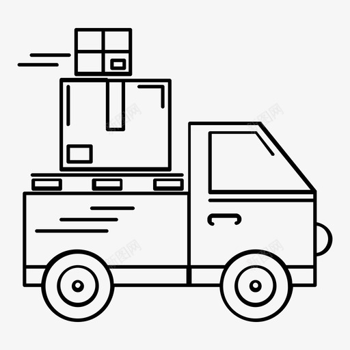 交货货物快递图标svg_新图网 https://ixintu.com 交货 包装 包裹 卡车运输业 快递 装运 货物 运输 邮件