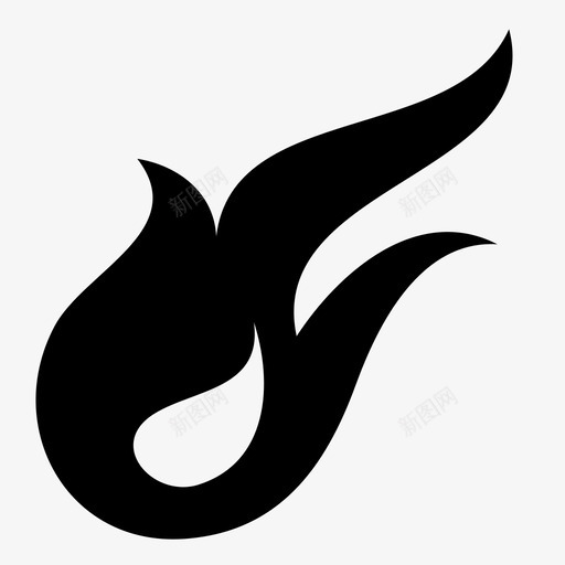 火纵火火焰图标svg_新图网 https://ixintu.com 火 火把 火焰 火花 热 焦 纵火