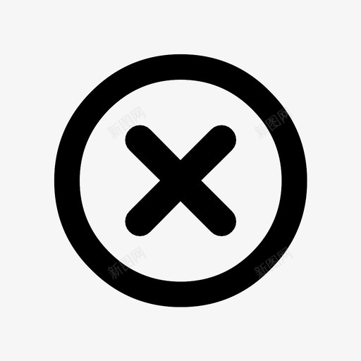 错误中止取消图标svg_新图网 https://ixintu.com 中止 关闭 取消 屏幕 窗口 终止 计算机 退出 错误