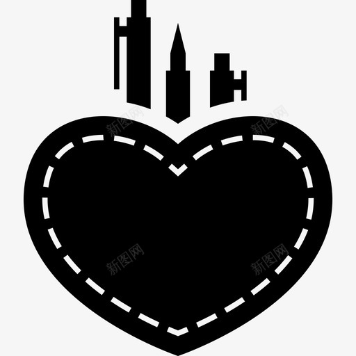 心形口袋形状心跳图标svg_新图网 https://ixintu.com 形状 心形口袋 心跳