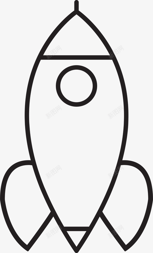 火箭图标线与温和的边缘圆角svg_新图网 https://ixintu.com 图标线与温和的边缘圆角 火箭