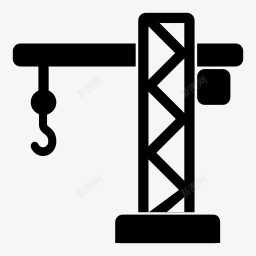 起重机建筑重型图标svg_新图网 https://ixintu.com 升降机 建筑 机器 现场 起重机 重型