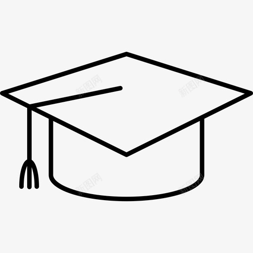毕业头套学历几笔图标svg_新图网 https://ixintu.com 几笔 学历 毕业头套