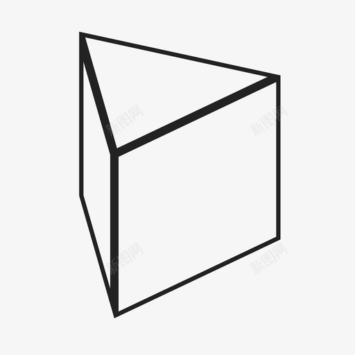 三棱柱多边形数学图标svg_新图网 https://ixintu.com 三棱柱 几何 块 多边形 建筑 形状 数学 角度