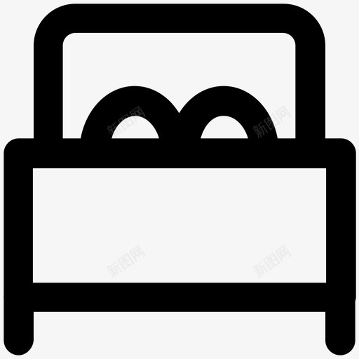 卧室酒店粗体线条图标svg_新图网 https://ixintu.com 卧室 酒店粗体线条图标